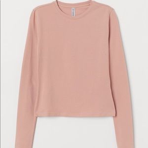 NWT H&M Dusky Pink Long Sleeve Top